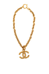 Textured CC Pendant Necklace by Chanel @ Recess LA