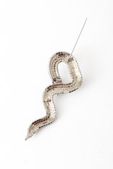 Crystal Snake Brooch pin open @ Recess LA