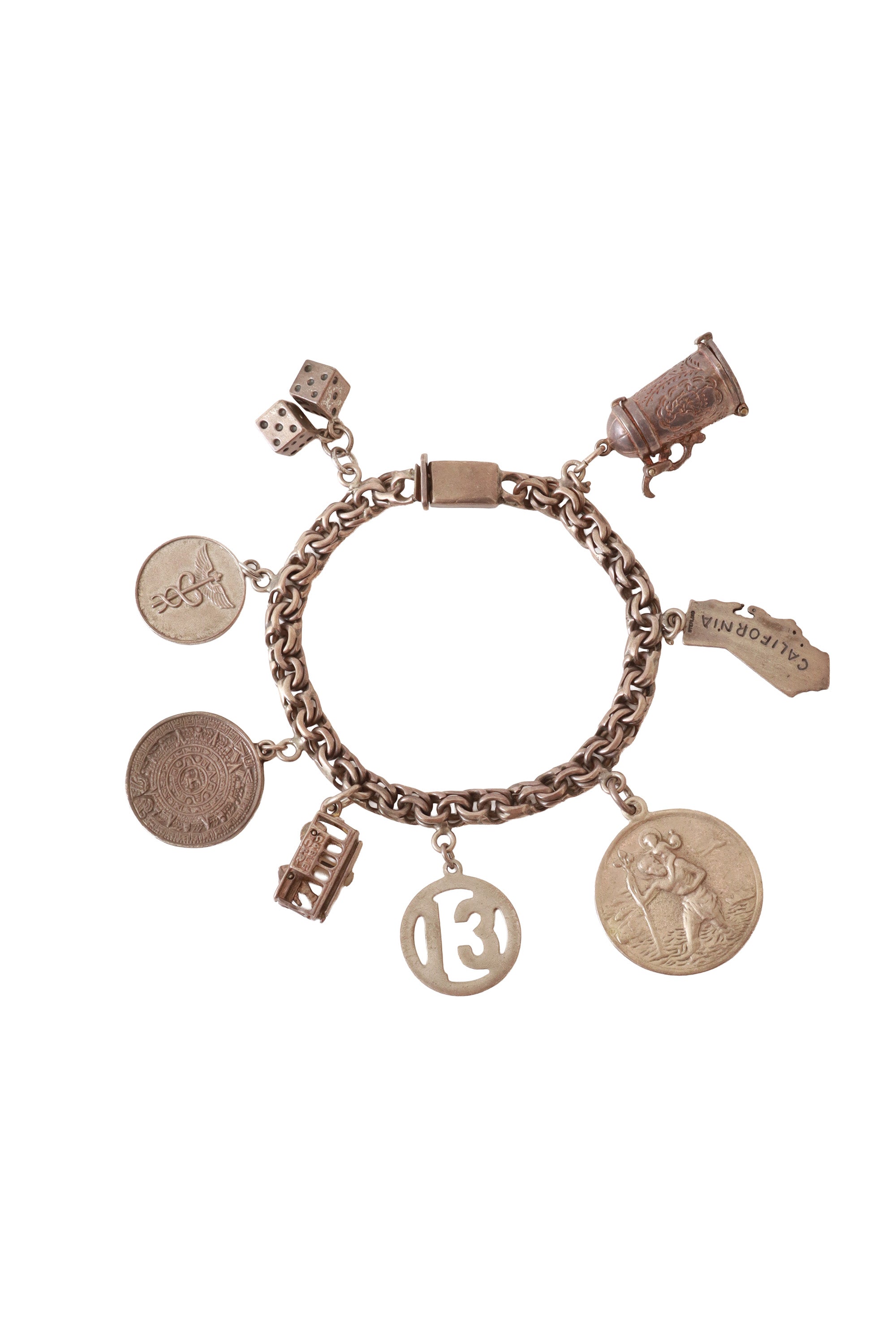 Sterling charm bracelet @ Recess LA