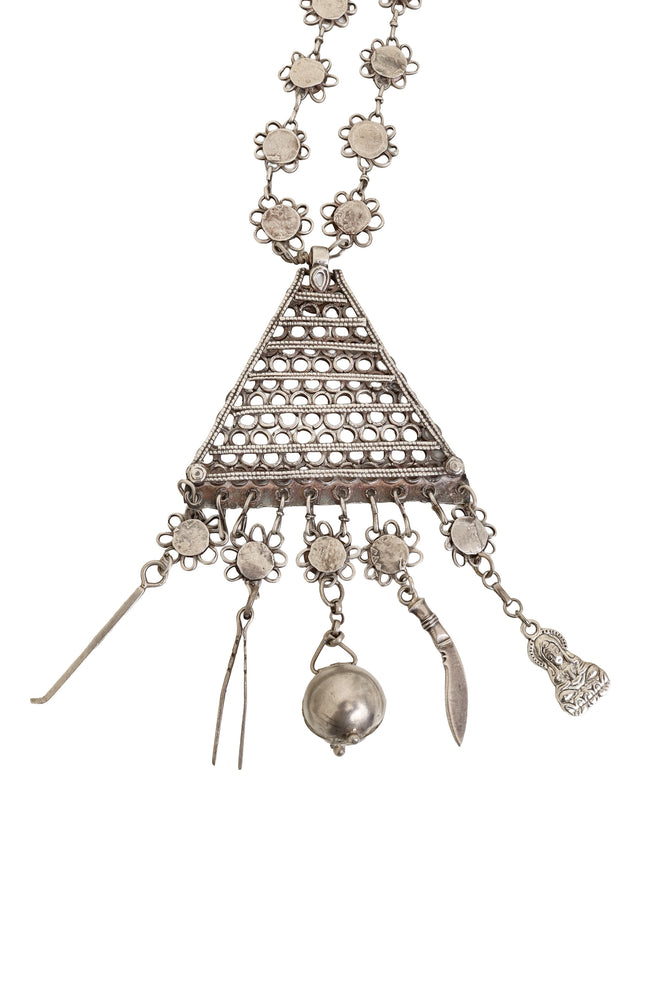 Openwork Charm Talisman Necklace back @ Recess LA 