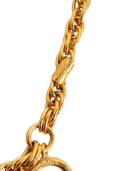 Vintage Chanel Gripoix Double Chain Lantern Charm Bracelet signature @ Recess LA