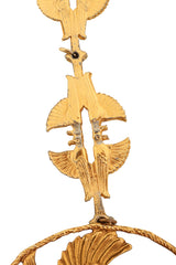 Large Griffin Medallion Necklace finish chip close @ Recess LA