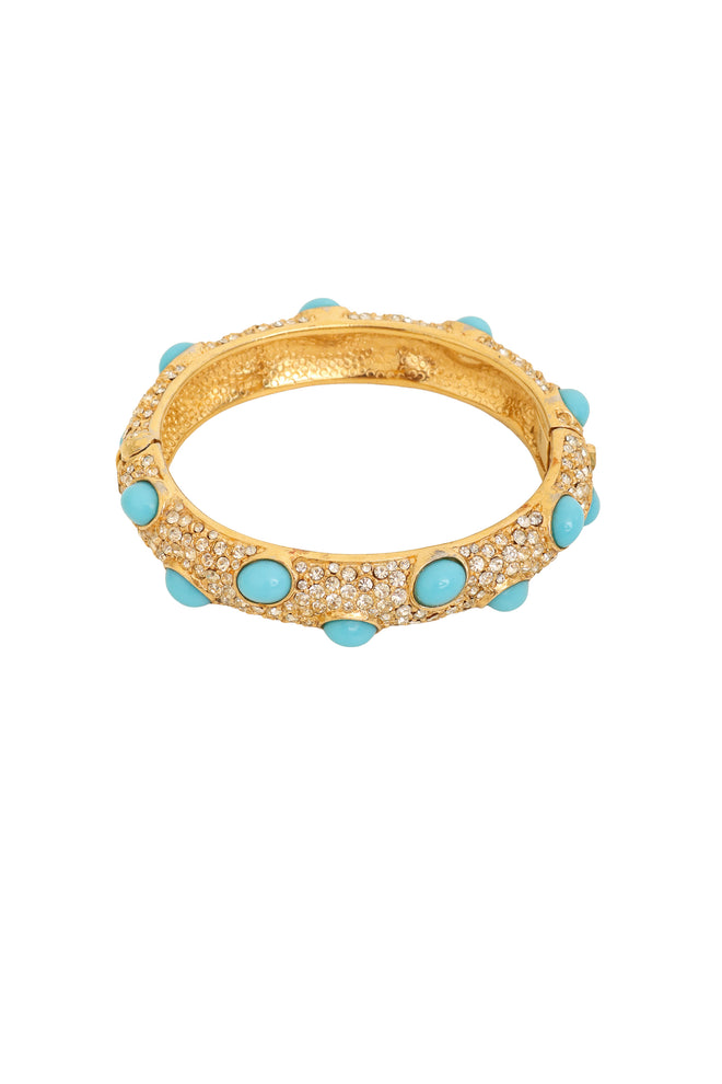 Pavé Cabochon Hinged Bracelet by Ciner @ Recess LA