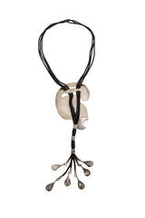 Sterling Artisan Pendant Cord Necklace @ Recess LA