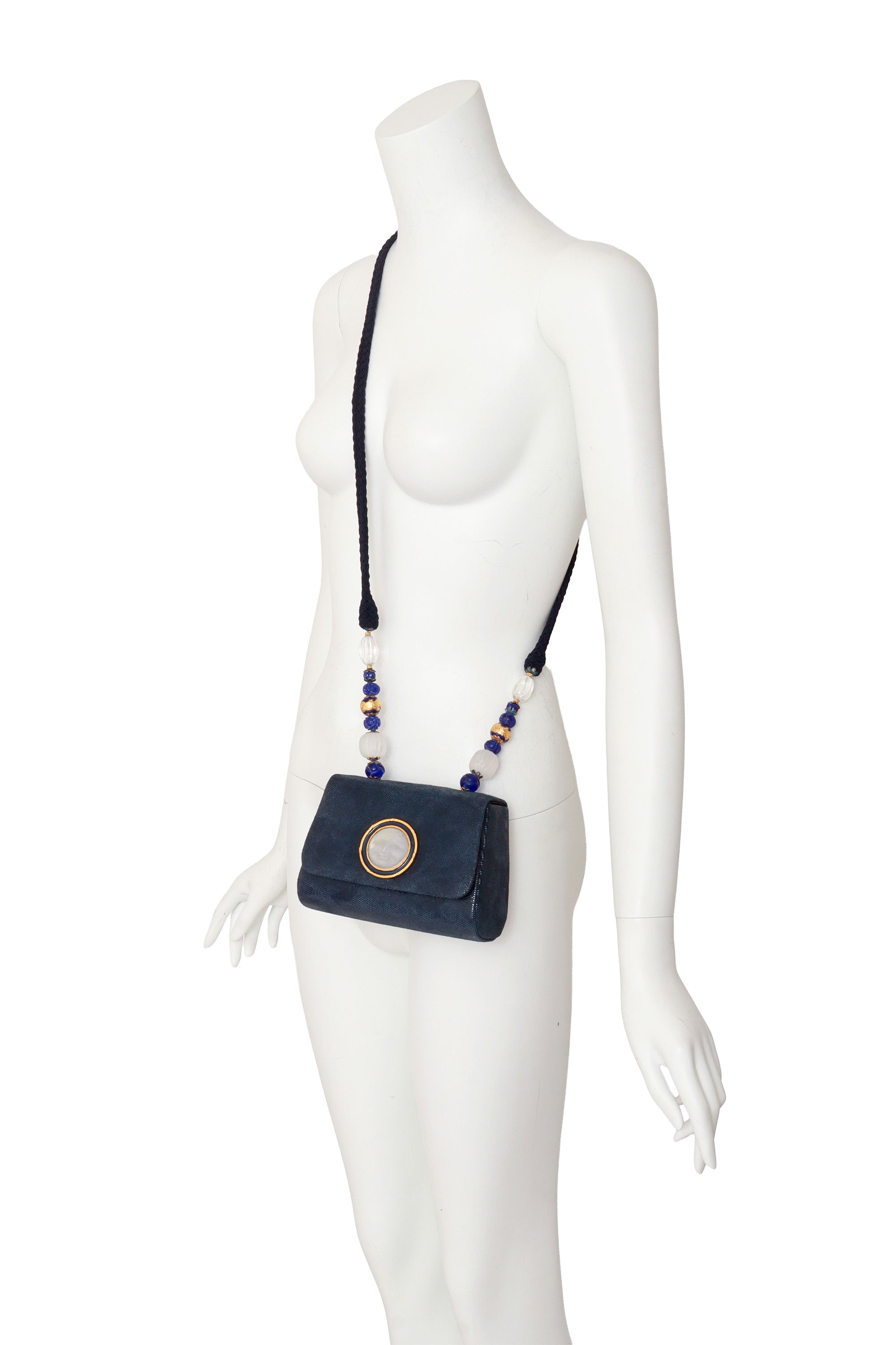 Beaded Moon Bag by Rafael Sanchez on mannequin @ Recess LA