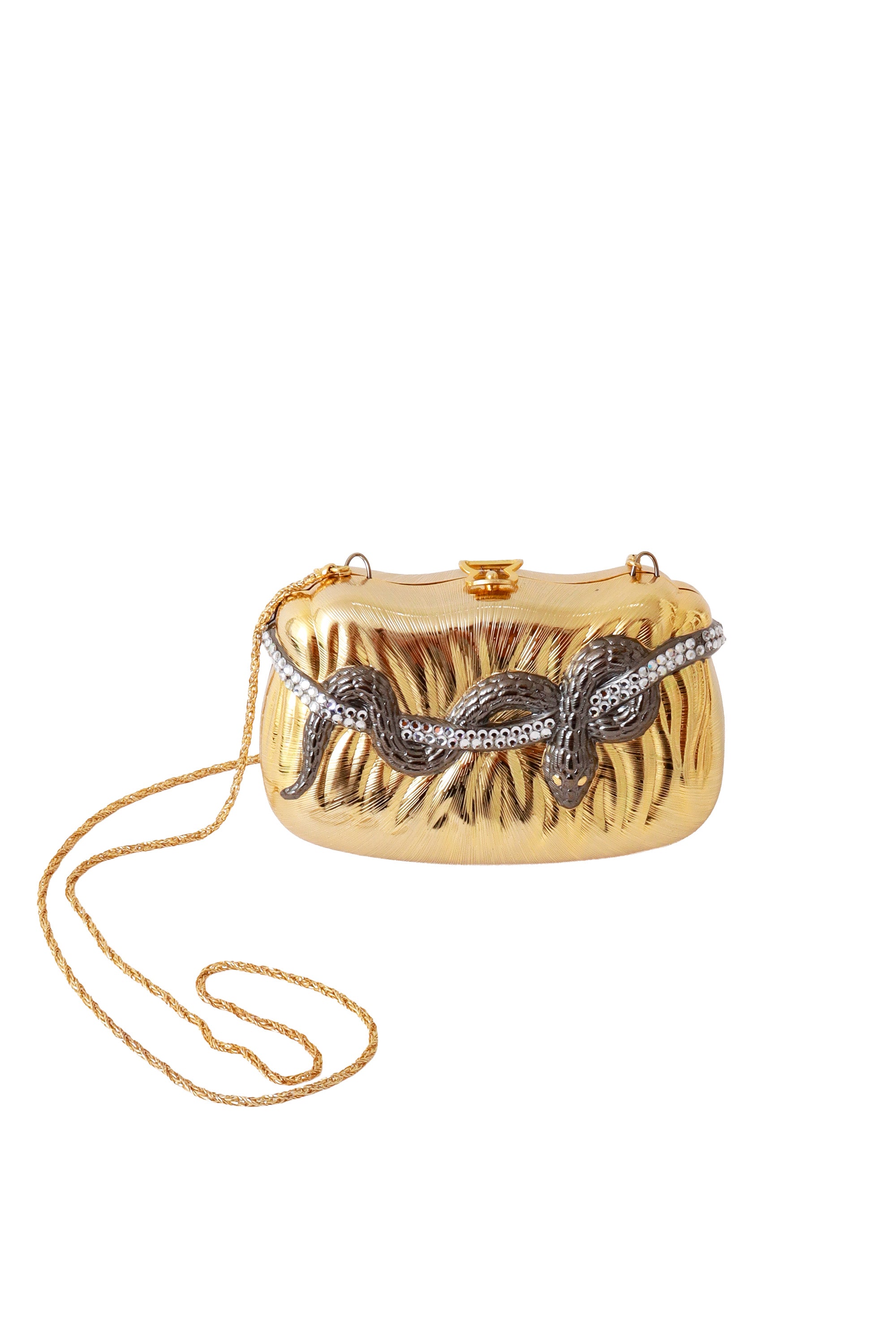 Rhinestone Snake Box Clutch by Aspects @ Recess LA