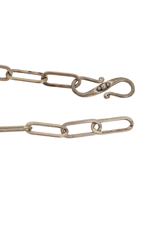 Hammered Crystal Crescent Collar Necklace clasp @ Recess LA