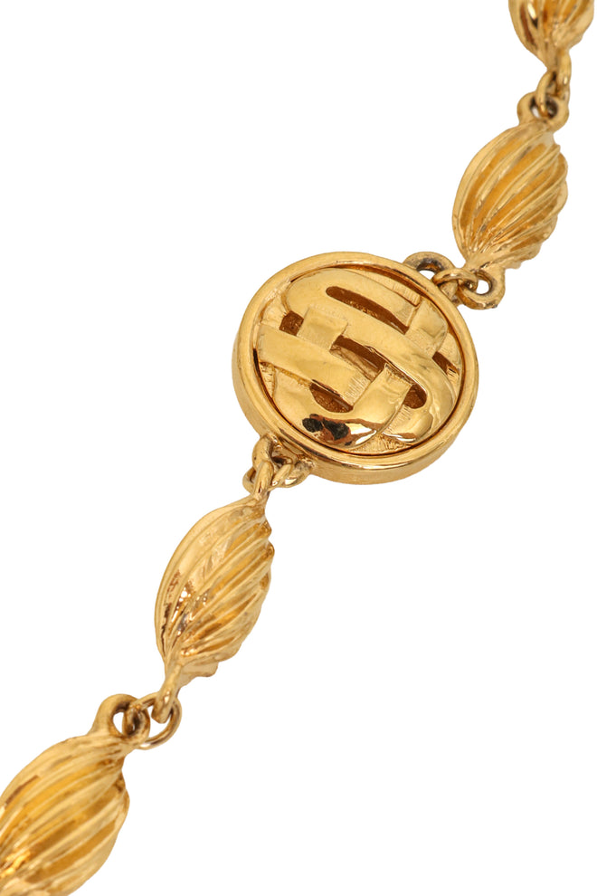 Medallion Station Chain Necklace tarnish close @ Recess LA