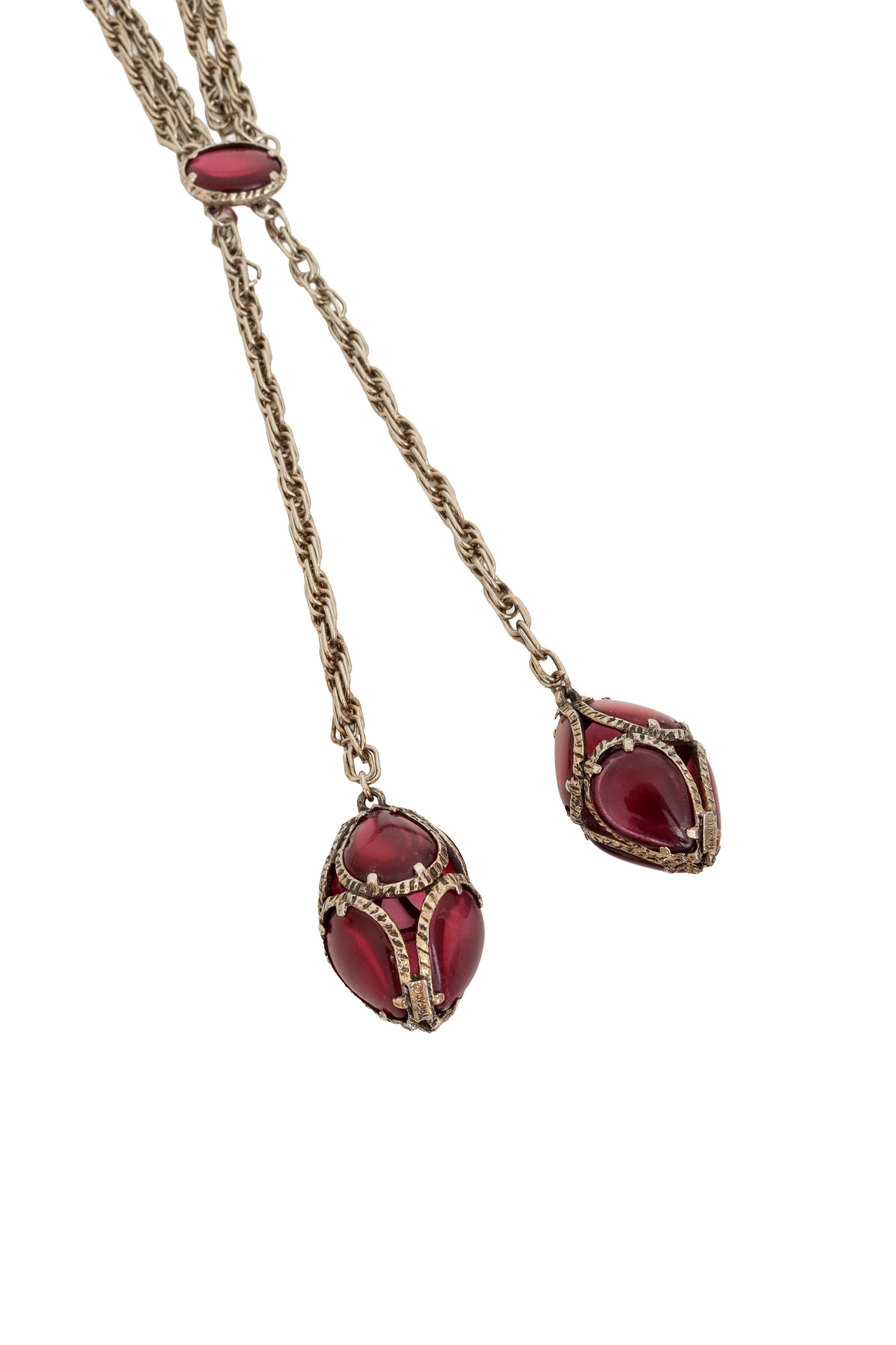 Egg Lariat Necklace by Trifari charms close @ Recess LA