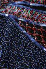 beaded jacket by Sistermax on mannequin beading close @ Recess LA