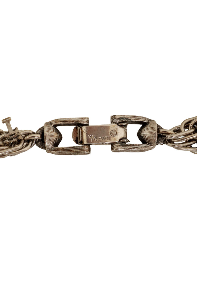 Egg Lariat Necklace by Trifari signature @ Recess LA