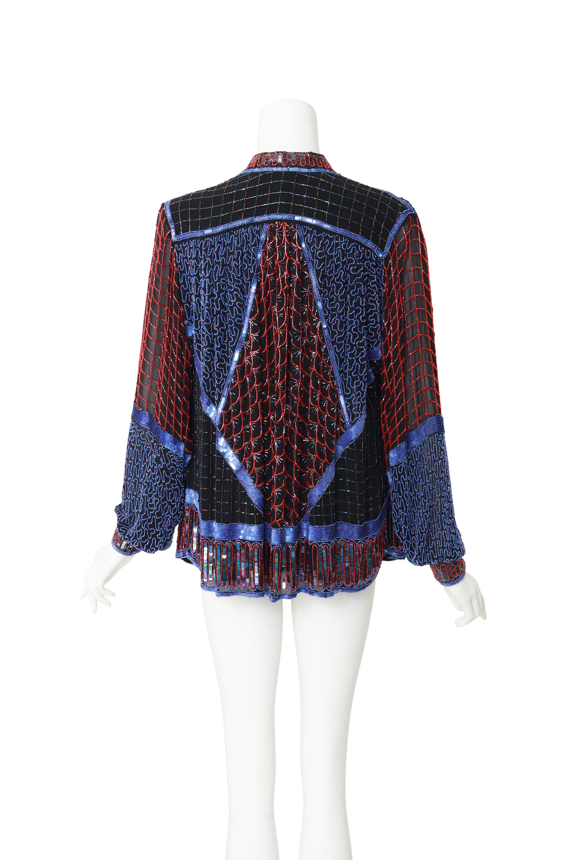 beaded jacket by Sistermax on mannequin back @ Recess LA