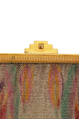 Vintage Whiting & Davis Ribbed Frame Tulip Mesh Bag clasp @ Recess LA