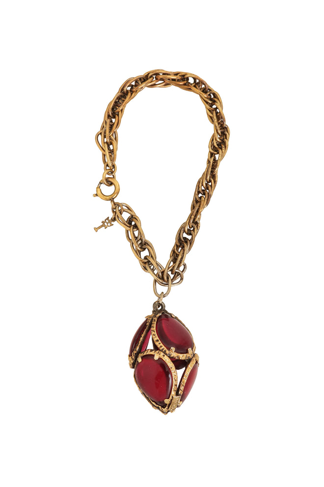 Egg Pendant Chain Bracelet by Trifari @ Recess LA