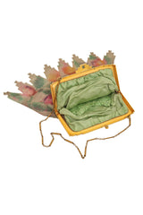 Vintage Whiting & Davis Ribbed Frame Tulip Mesh Bag lining @ Recess LA