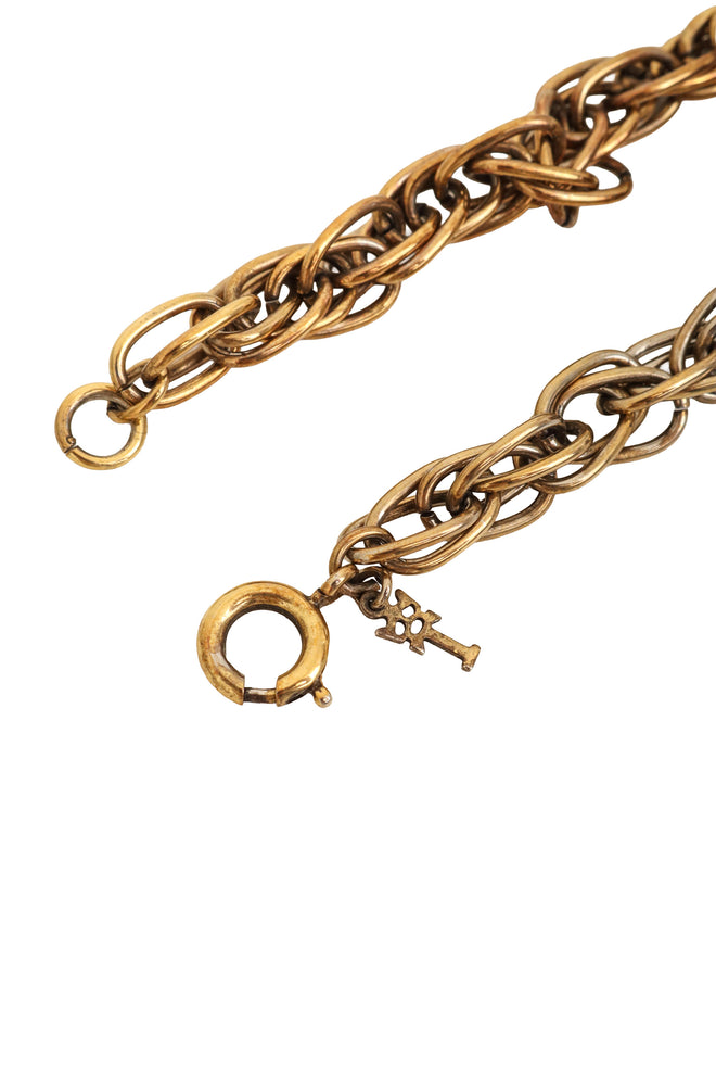 Egg Pendant Chain Bracelet by Trifari clasp @ Recess LA