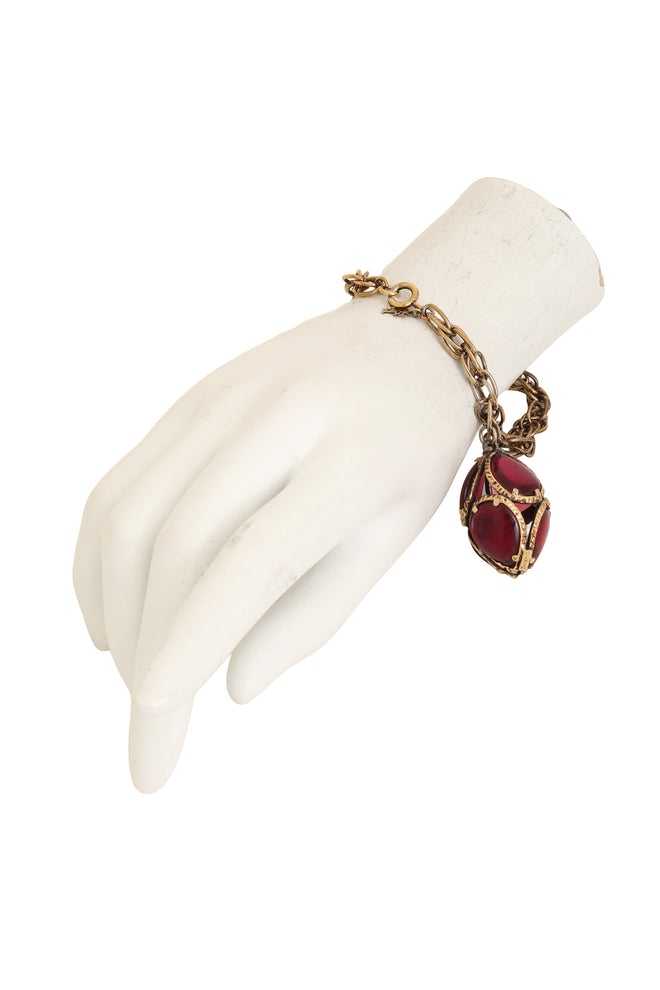 Egg Pendant Chain Bracelet by Trifari on mannequin @ Recess LA