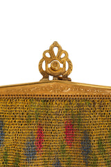 Vintage Whiting & Davis Filigree Rose Mesh Bag clasp @ Recess LA