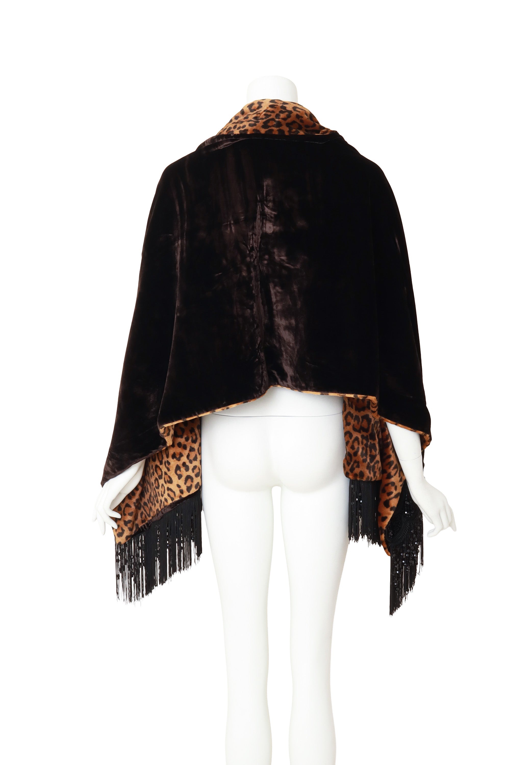 Leopard shawl by Dior on mannequin back @ Recess LA