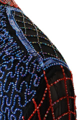 beaded jacket by Sistermax shoulder loose beads @ Recess LA