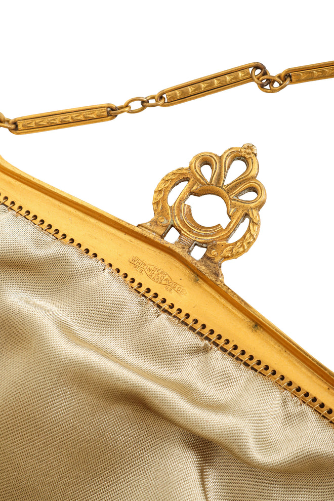 Vintage Whiting & Davis Filigree Rose Mesh Bag signature @ Recess LA