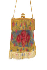 Vintage Whiting & Davis Filigree Rose Mesh Bag close @ Recess LA