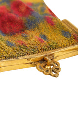 Vintage Whiting & Davis Filigree Rose Mesh Bag clasp tarnish @ Recess LA