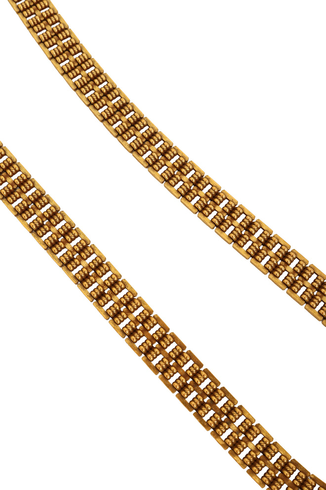 Ornate Crescent Drop Locket Necklace by Goldette chain @ Recess LA