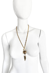 Vintage Filigree Pendant Necklace on mannequin @recess la