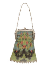 Vintage Whiting & Davis Silver Frame Abstract Mesh Bag @ Recess LA