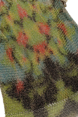 Vintage Whiting & Davis Silver Frame Abstract Mesh Bag print close @ Recess LA
