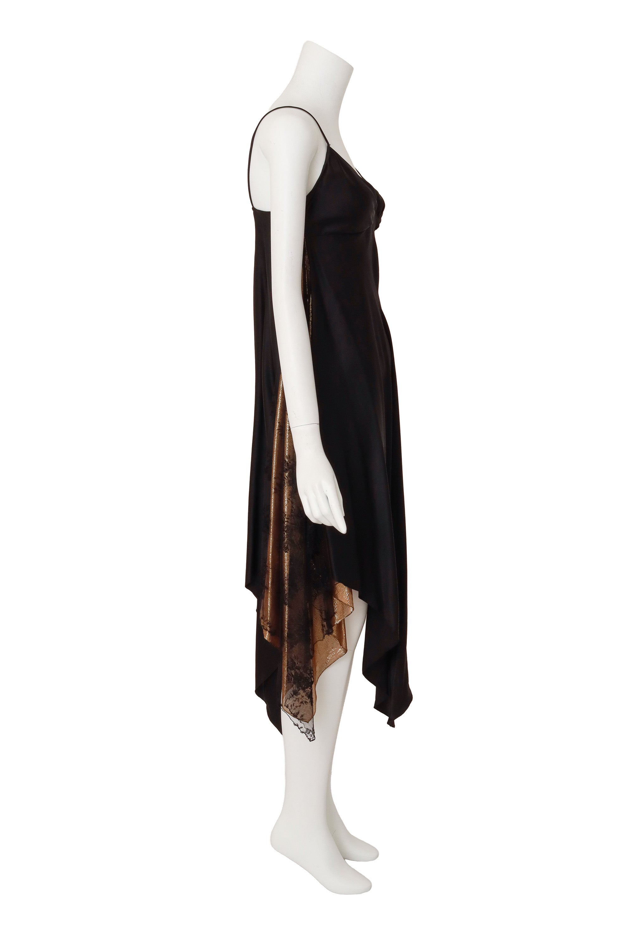 silk handkerchief dress on mannequin side @ Recess LA