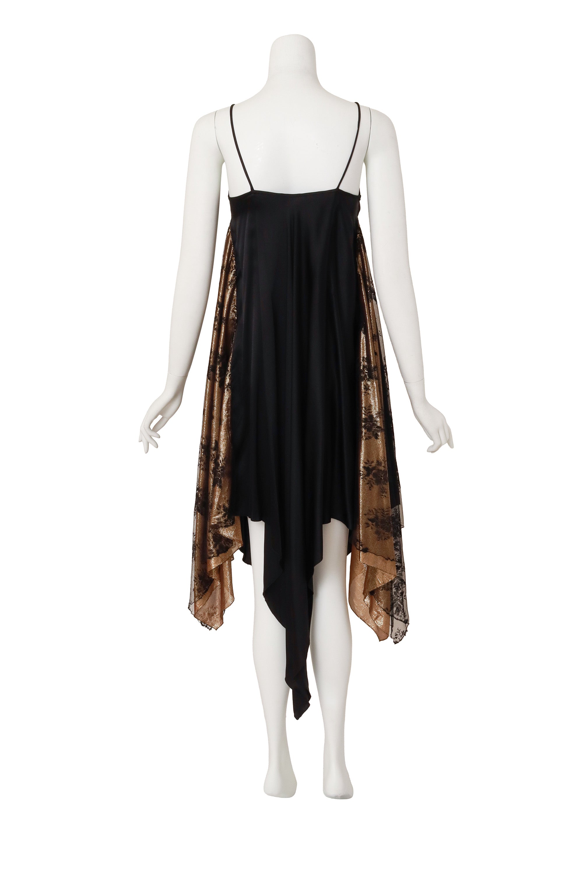 silk handkerchief dress on mannequin back @ Recess LA