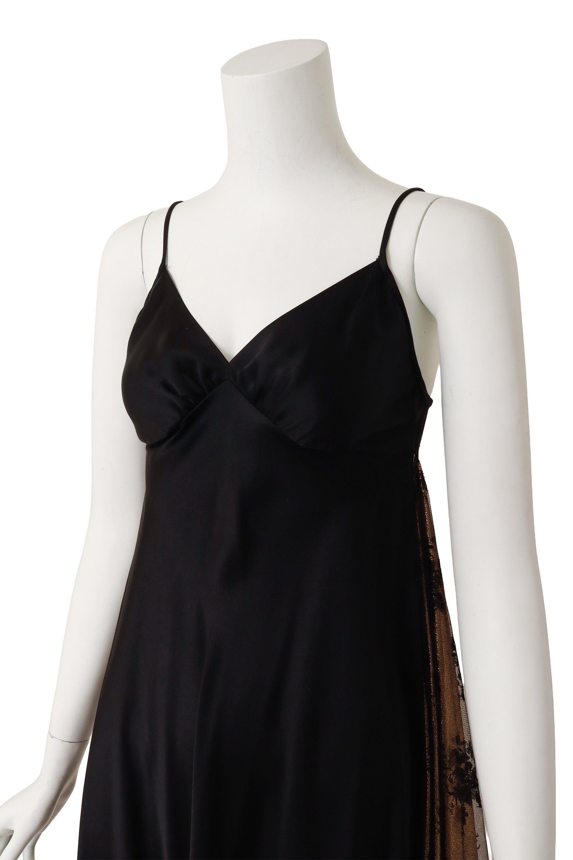 silk handkerchief dress on mannequin close @ Recess LA