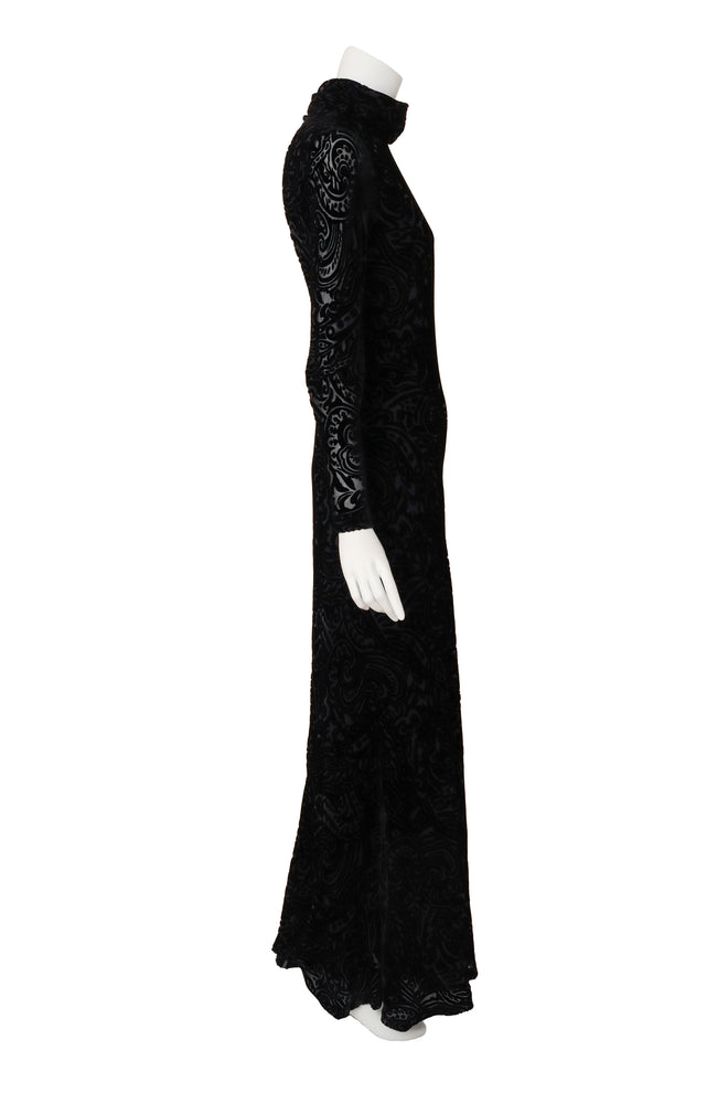 velvet gown by Ralph Lauren on mannequin side @ Recess LA