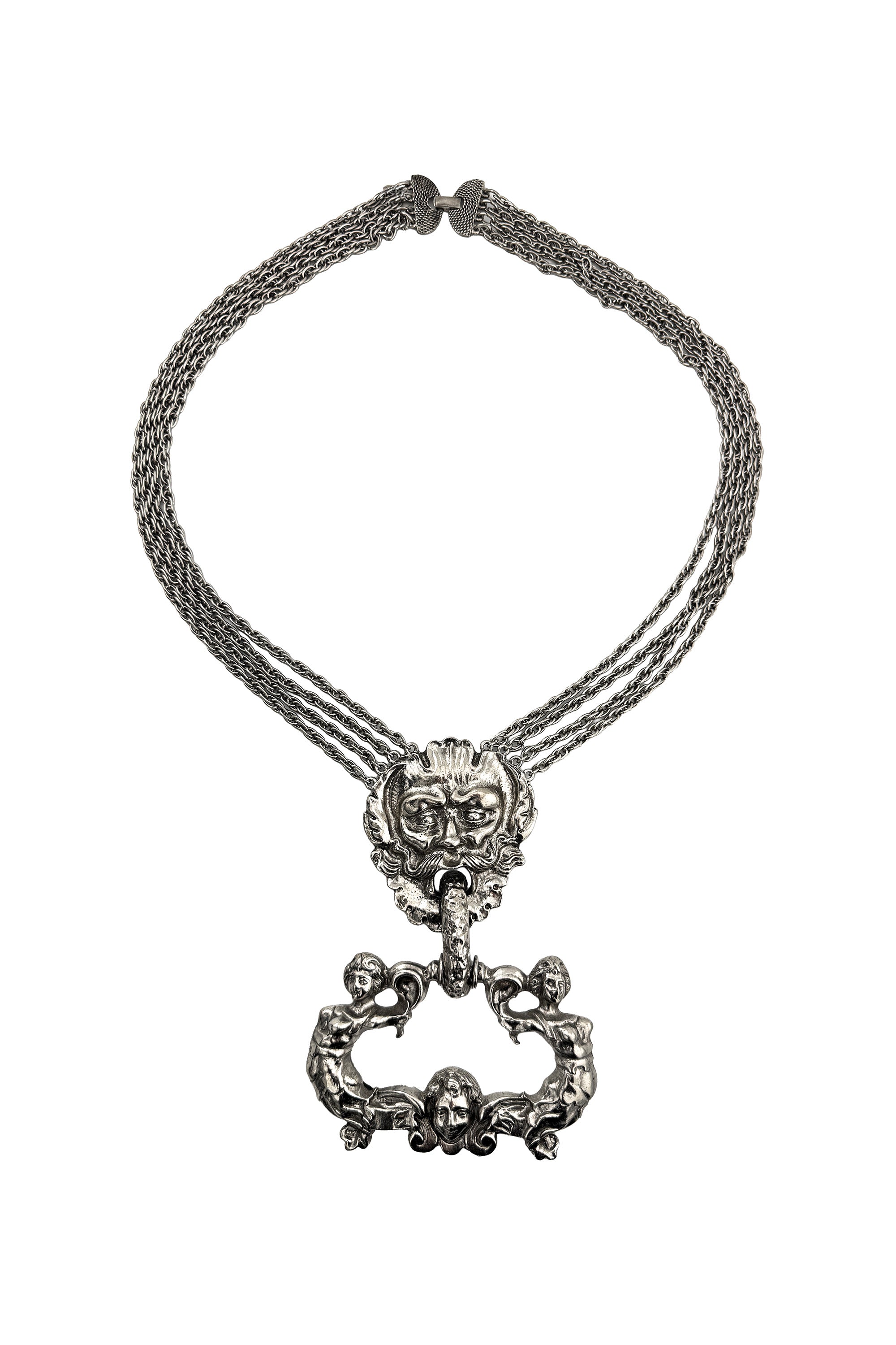 Vintage Boca De Veritas Door Knocker Necklace II @recess la