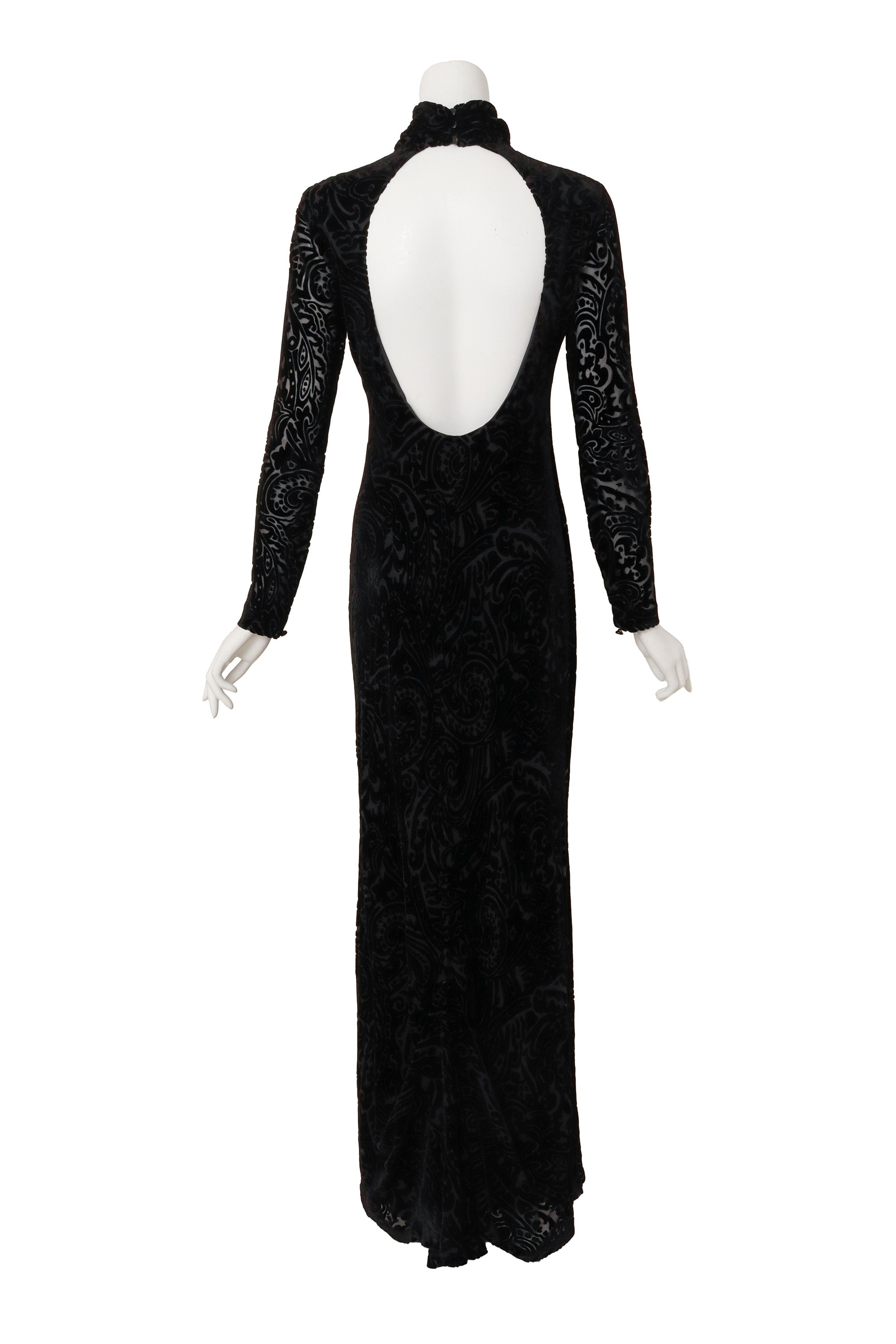 velvet gown by Ralph Lauren on mannequin back @ Recess LA