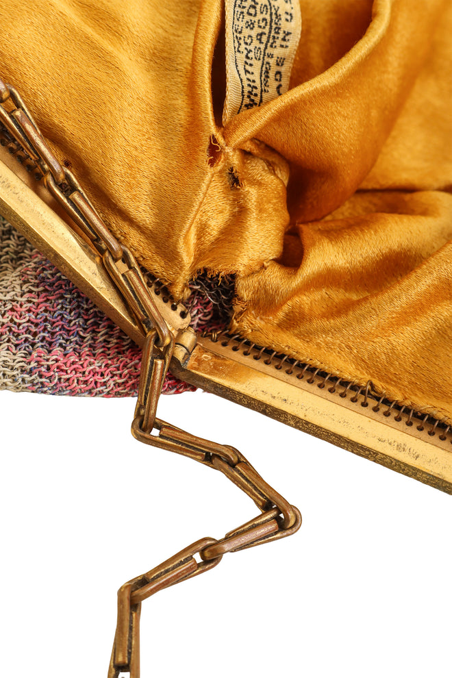 Vintage Whiting & Davis Garden Mesh Bag lining hole @ Recess LA