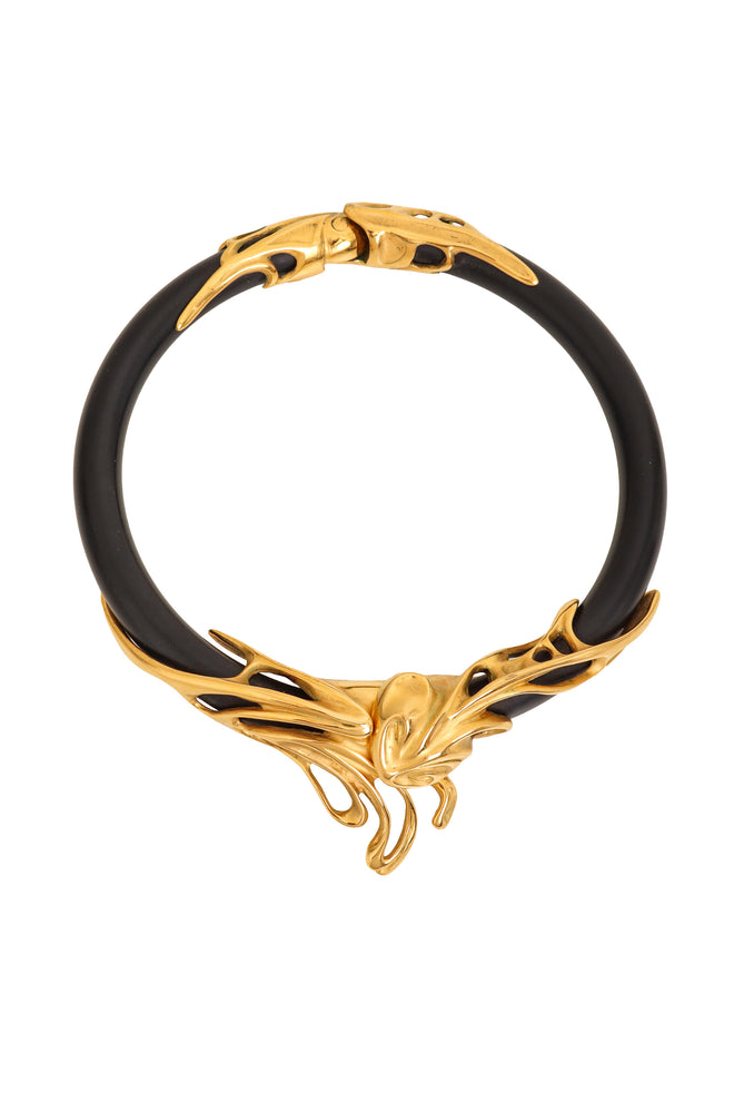 Brutalist Gilded Tube Collar II @ Recess LA
