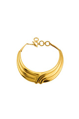 Vintage Clara Studio Ribbed Crescent Collar Necklace @recess la