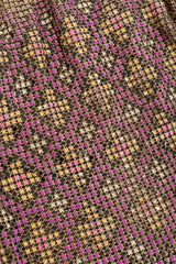 Vintage Inlay Frame Diamond Mesh Bag print close @ Recess LA
