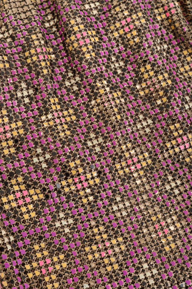 Vintage Inlay Frame Diamond Mesh Bag print close @ Recess LA
