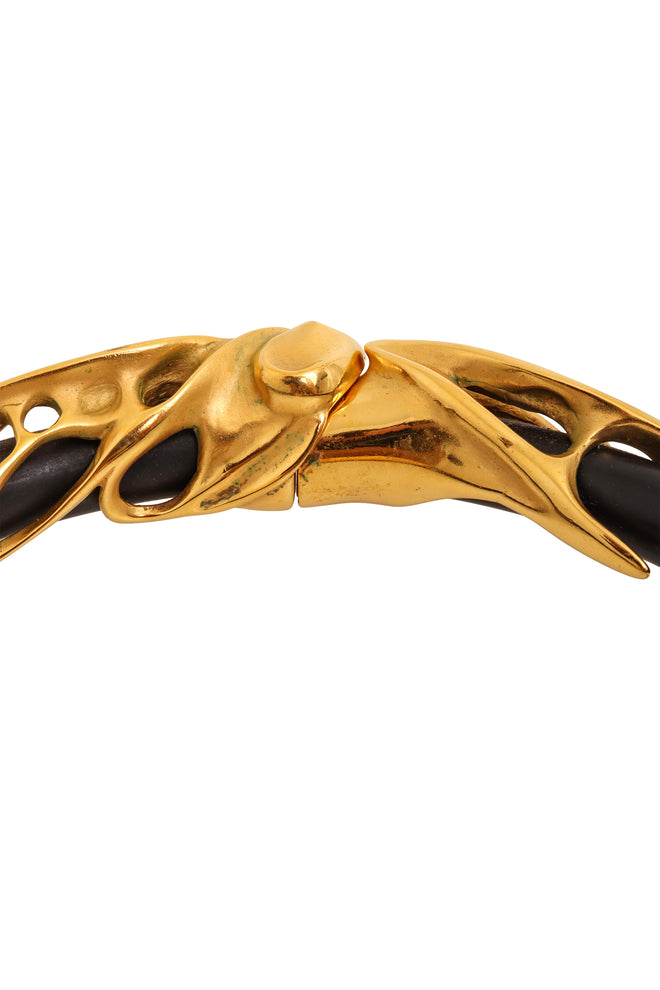 Brutalist Gilded Tube Collar II
