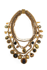 Vintage Multistrand Cameo Charm Necklace @recess la