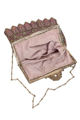 Vintage Inlay Frame Diamond Mesh Bag lining @ Recess LA