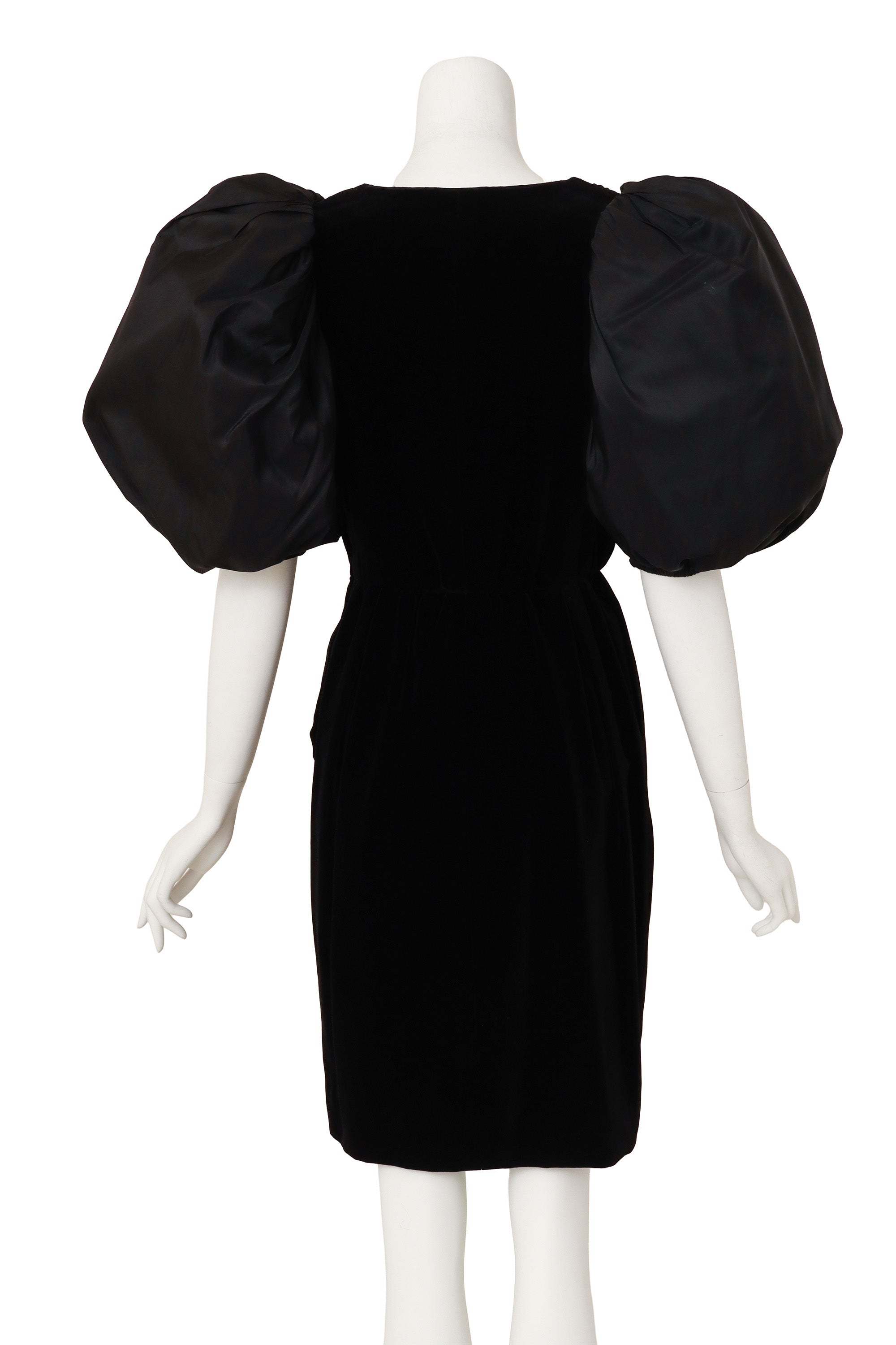 balloon sleeve dress by Yves Saint Laurent on mannequin back @ Recess LA