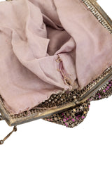 Vintage Inlay Frame Diamond Mesh Bag wear @ Recess LA