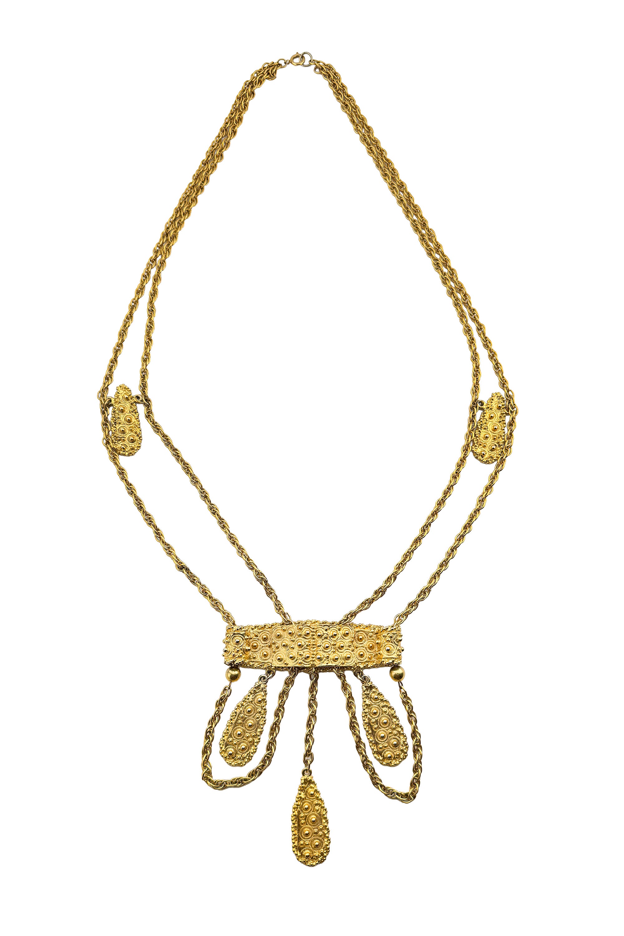 Vintage Pauline Rader Byzantine Teardrop Drape Necklace @recess la