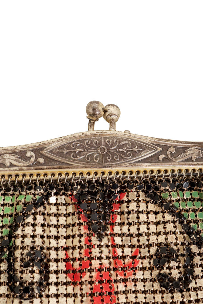 Vintage Whiting & Davis Filigree Deco Mesh Bag clasp @ Recess LA