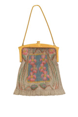 Vintage Whiting & Davis Floral Frame Mesh Bag @ Recess LA
